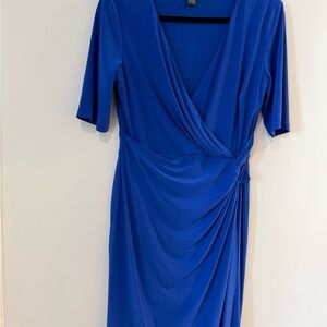 Ralph Lauren Elegant Blue Wrap Dress